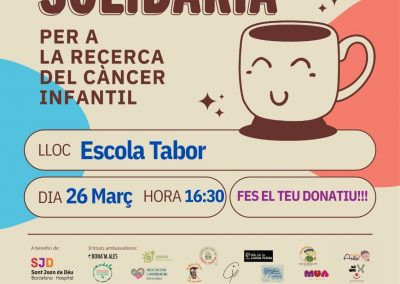 Xocolatada solidària dijous 26 de març