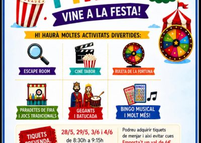 Festa final de curs dissabte 6 juny 17-21 hores